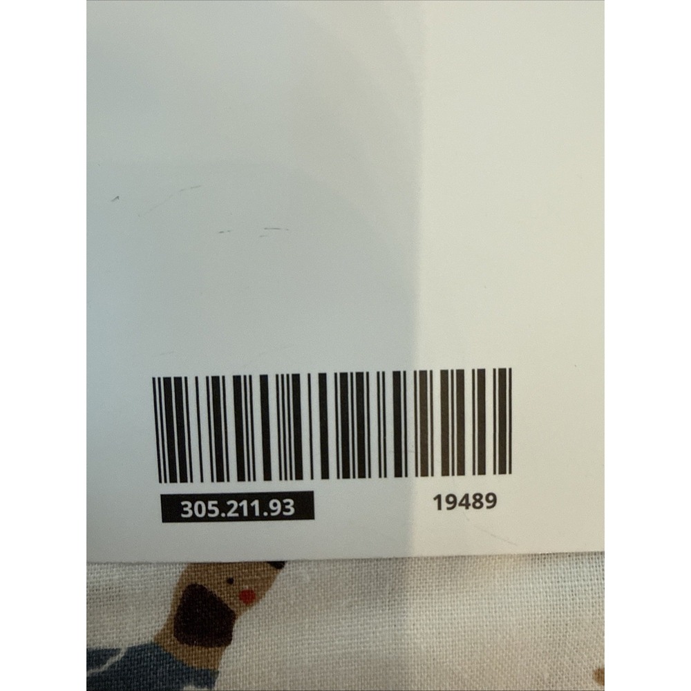 IKEA WHITE DROMSLOTT 305.211.93 Crib Bedding Puppies Comforter 43"x49" Pillowcas - Picture 5 of 5